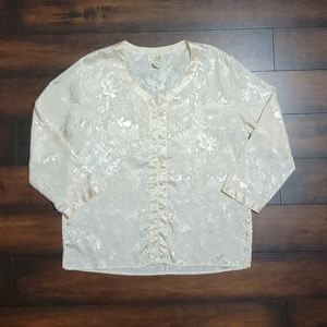 Vintage Victoria's Secret Gold Label Floral Pajama Sleepwear Top